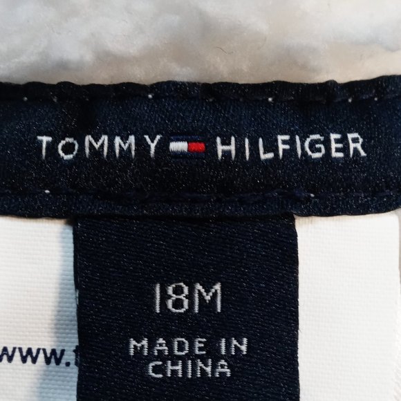 Tommy Hilfiger Red Hoodie Lined In Faux Fur Size US 18M - Picture 3 of 6